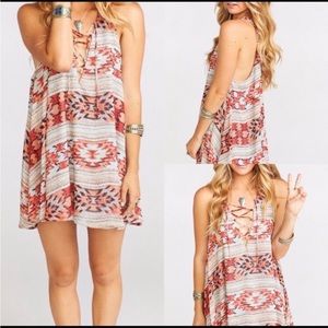 Show Me Your MuMu Rancho Mirage Lace Up Dress - Size M